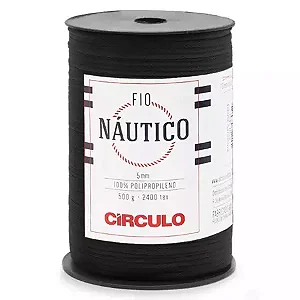 Fio Náutico  5mm Circulo 500g Cor-8990- Preto