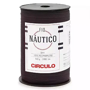 Fio Náutico  5mm Circulo 500g Cor-7382- Chocolate