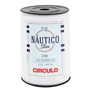 Fio Náutico Slim 3 mm Circulo 400g Cor-8001-Branco