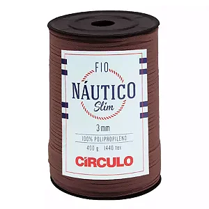 Fio Náutico Slim 3 mm Circulo 400g Cor-7382- Chocolate