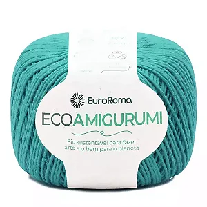 Fio Ecoamigurumi EuroRoma 254mts Cor -810-Verde Agua Escuro