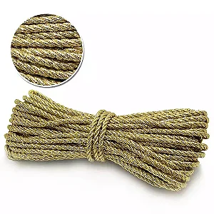 Cordão São Francisco Metalizado São José Ref.001/10 4mm com 10mts Cor-23 Ouro