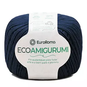 Fio Ecoamigurumi EuroRoma 254mts Cor - 904-Azul Marinho