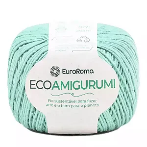 Fio Ecoamigurumi EuroRoma 254mts Cor -800-Verde Água