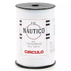 Fio Náutico 5mm Circulo 500g Cor-8001-Branco