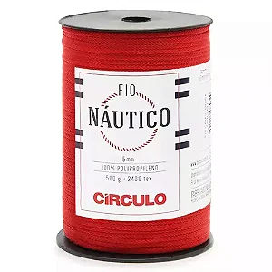 Fio Náutico 5mm Circulo 500g Cor-3402-Vermelho Circulo