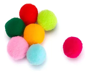 Pompom Solto 14mm-Cor-Multicolor Com 100 unidades