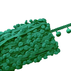 Fita Pompom 20mm - Com 25 Metros -Cor 540-Verde Bandeira
