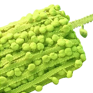 Fita Pompom 20mm - Com 25 Metros -Cor 02-Verde Limão