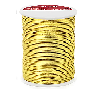 Cordão Elástico CD002 (1mm) - Cor 54 Dourado - Rolo 50 metros