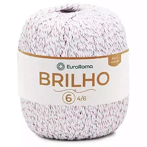 Barbante EuroRoma Brilho Ouro n°6 400g Cor - 200 - Branco