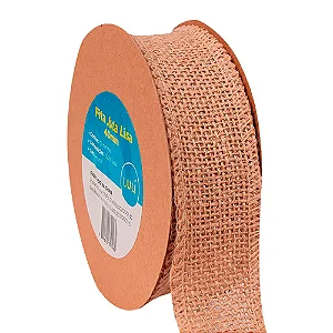 Fita Juta Lisa Luli Natural 40mm Rolo com 10 Metros