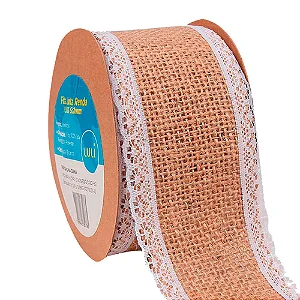 Fita Juta com Renda Luli JU-011 50mm Rolo com 5 Metros