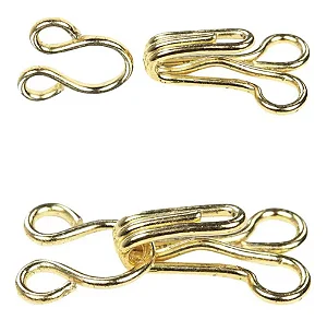 Colchete de Gancho Luli N°1 12mm Cartela com 24unid-Cor Ouro