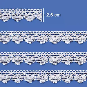 Guipir Arte Punto GP029 2,6cm - 13,7mt 001- Branco