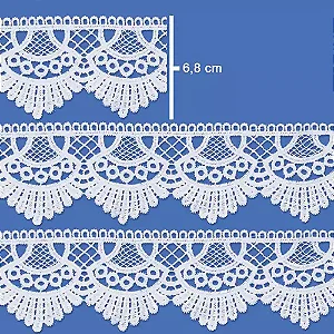 Guipir 6,8cm Ref.CHL-438 Cor-101- Branco 13,7mts