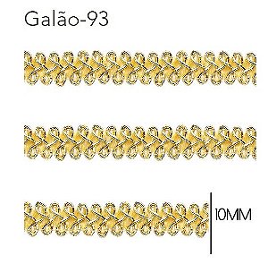 Galão Passamanaria Ref:Galao-93 Cor-Ouro 10mm Com 20mt