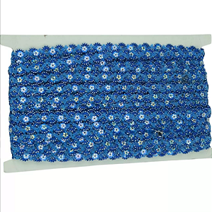 Galão Passamanaria Ref:Galao-54 Cor-207-Azul Royal 10mm Com 20mt