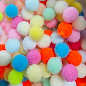 Pompom Solto 8mm-Cor-Multicolor 2-Com 200 unidades