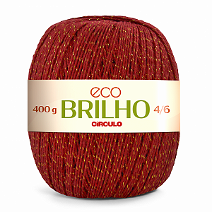 Barbante Eco Brilho Circulo 4/6 400g 3581- Cor-Pimenta Ouro