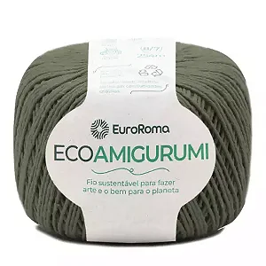 Fio Ecoamigurumi EuroRoma 254mts Cor - 805- Verde Militar