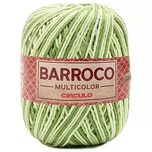 Barbante Barroco Multicolor 200g Cor-9384- Greenery Mescla Verde