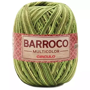 Barbante Barroco Multicolor 200g Cor-9392- Trilha Mescla Verde Militar
