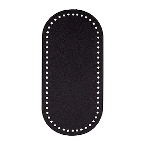Base de Bolsa Oval Cor-Preto 25x12cm