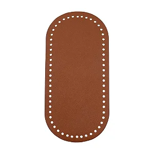 Base de Bolsa Oval Cor-Marrom Médio 25x12cm