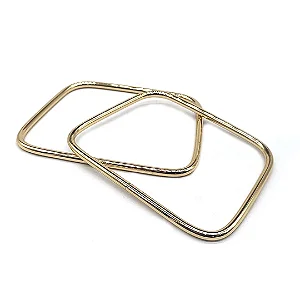 Alça para Bolsa Dourada 10x7,2x0,45cm Kit 2 Peças RO.153705