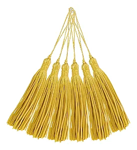 Pingente Pompom Tassel 7cm Cor-115-Dourado c/ 10 unidades