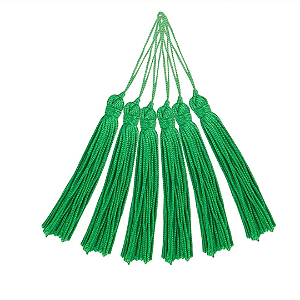 Pingente Pompom Tassel 7cm Cor-52 Verde Bandeira c/ 10 unidades