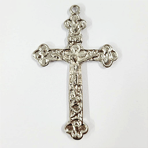 Pingente Cruz Fundição Cor-Níquel Unidade Ref 2927