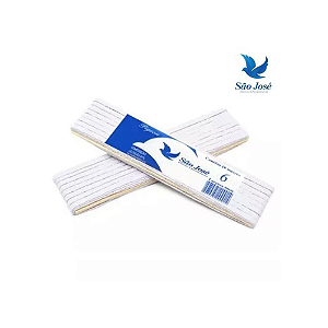 Elástico Chato Pigeon São José Nº06 Branco 4mm com 10 metros