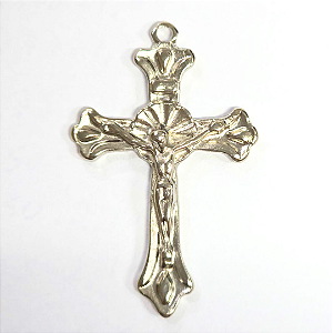 Pingente Cruz Fundição Cor-Níquel Unidade Ref 2935