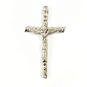Pingente Cruz Fundição Cor-Níquel Unidade Ref 2938