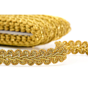Passamanaria Metalizada São José 7091 15mm com 10mts Cor-23-Ouro