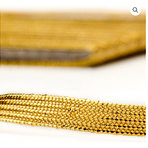 Fita Metálica 04/05 5mm Cor 23- Ouro 10 Metros