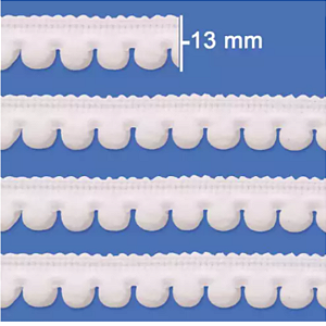 Fita Grelot Pompom São José Ref.7875 13mm Cor 01 Branco 20m