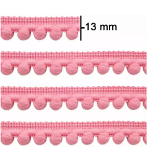 Fita Grelot Pompom São José Ref.7875 13mm Cor 13 Rosa Bebê 20m