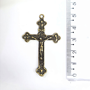 Pingente Cruz Fundição Cor-Ouro Velho Unidade Ref 2927