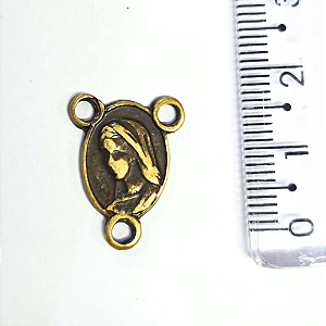 Entremeio para Terço Dupla Face Cor Ouro Velho Ref 2942