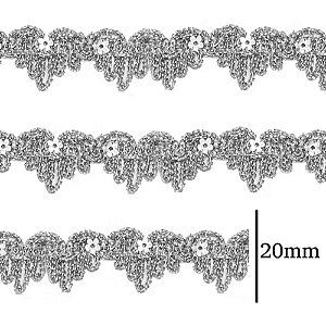 Galão 61 Metalizado Prata 20mm 20 Metros