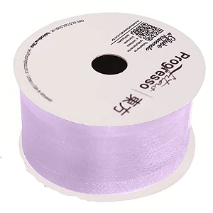 Fita de Voal com Ourela Acetinada ZC 009 Progresso 38mm Cor 245- Lilás