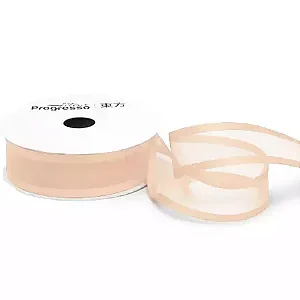 Fita de Voal com Bordas Acetinada ZC 005 Progresso 22mm Cor 311- Champagne