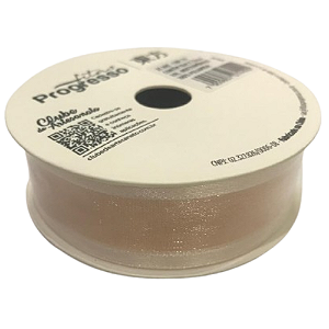Fita de Voal com Ourela Acetinada ZC 005 Progresso 22mm Cor 311- Champagne