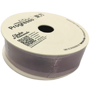 Fita de Voal com Ourela Acetinada ZC 005 Progresso 22mm Cor 344- Rosé