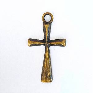 Pingente Cruz Fundição Cor-Ouro Velho Unidade Ref 2953