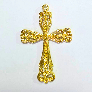 Pingente Cruz Fundição Cor-Dourado Unidade Ref 2936