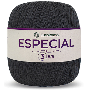 Barbante EuroRoma Especial Colorido nº3 250- Preto 1400m